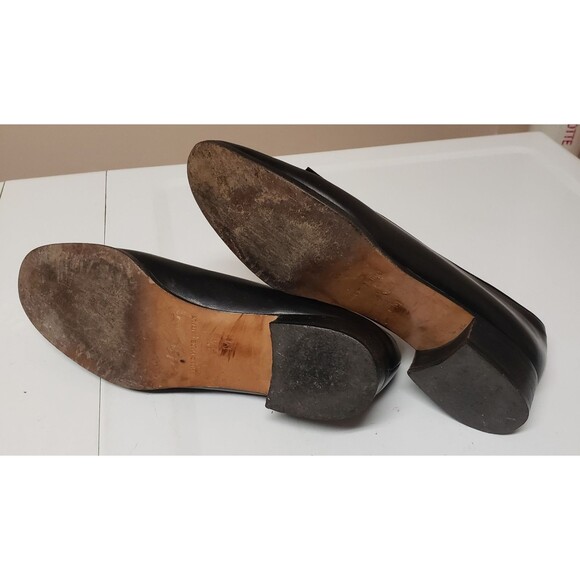 Cole Haan Handmade in Italy 100% Leather Black Low Heel Shoe Sz 9.5 PO Fair - Picture 11 of 11